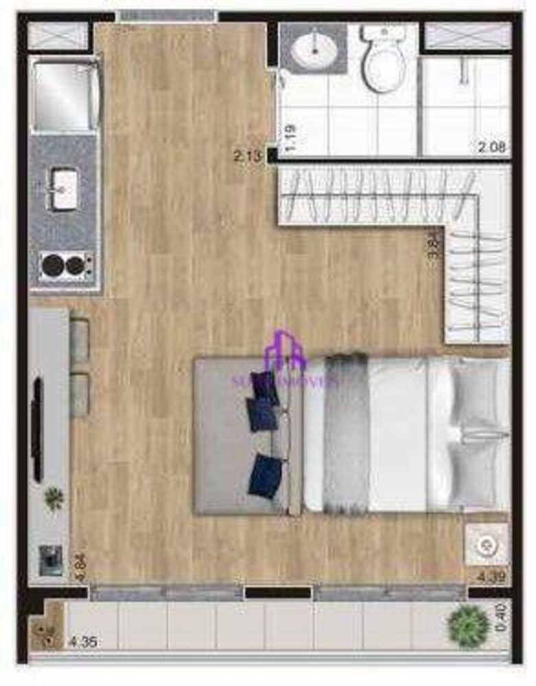 Apartamento, 1 quarto, 30 m² - Foto 5