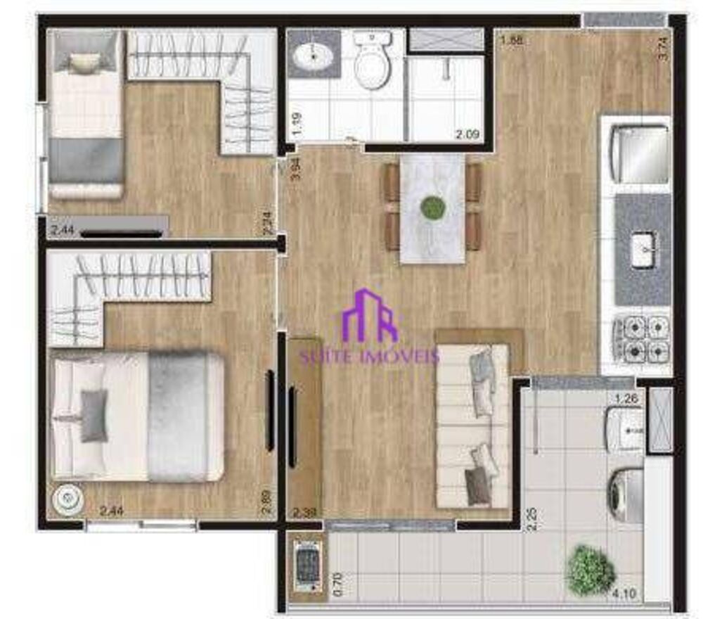 Apartamento, 1 quarto, 30 m² - Foto 3