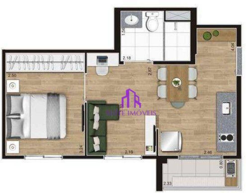 Apartamento, 1 quarto, 30 m² - Foto 2