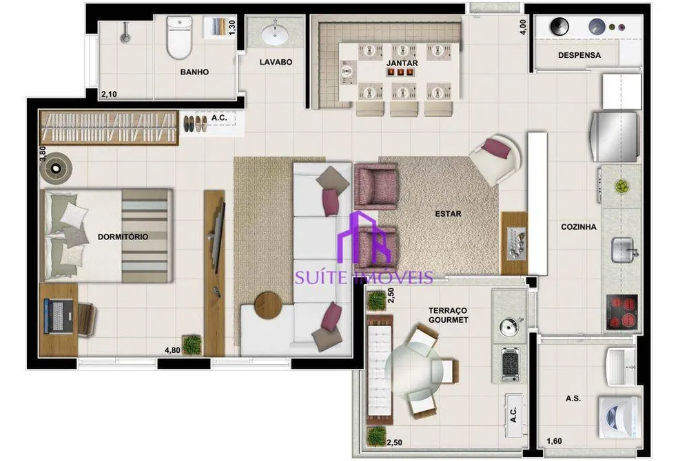 Cobertura, 2 quartos, 96 m² - Foto 1