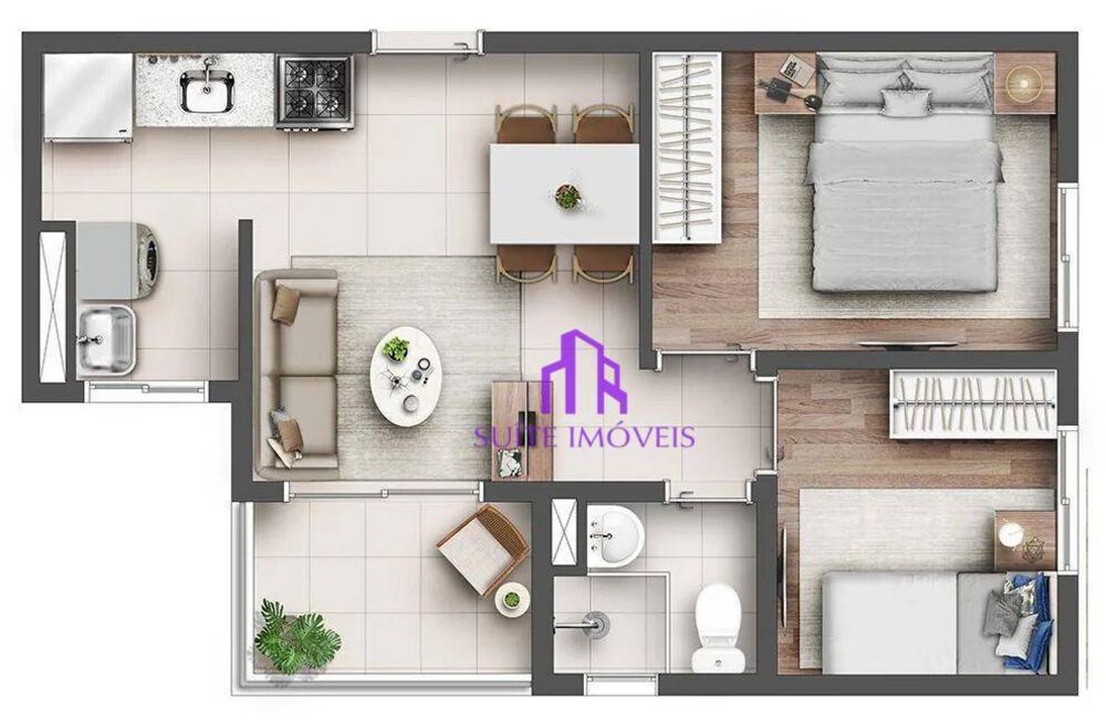 Apartamento, 2 quartos, 39 m² - Foto 4