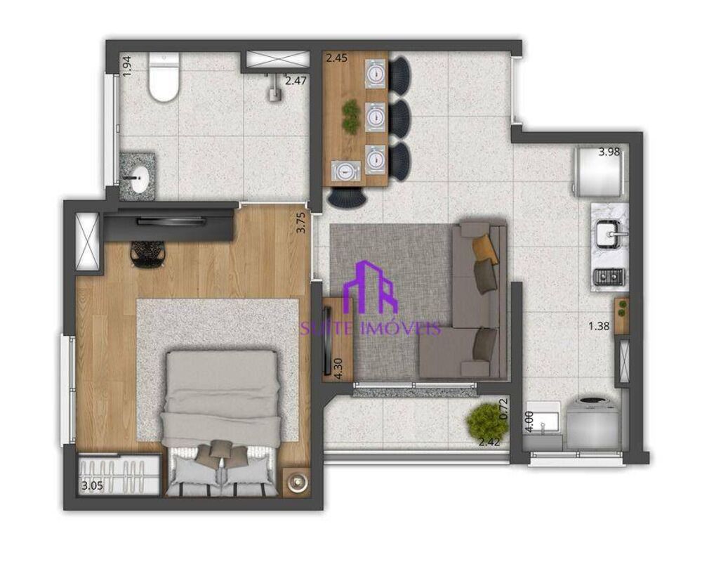 Apartamento, 2 quartos, 39 m² - Foto 6