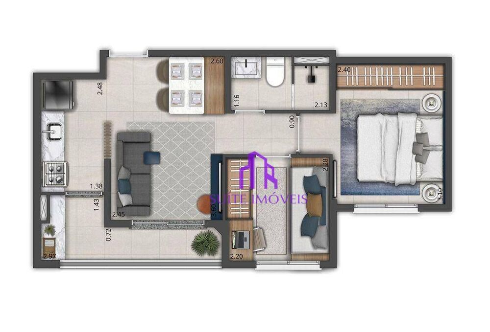 Apartamento, 2 quartos, 39 m² - Foto 4