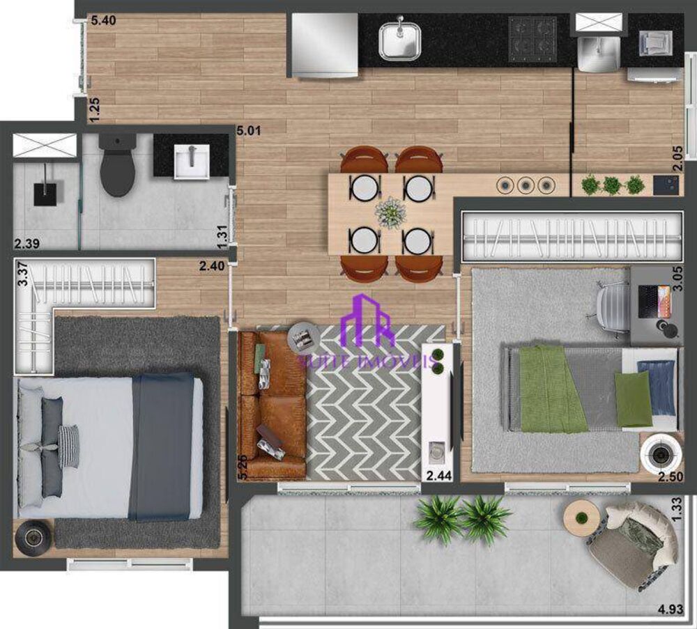 Apartamento, 1 quarto, 39 m² - Foto 8