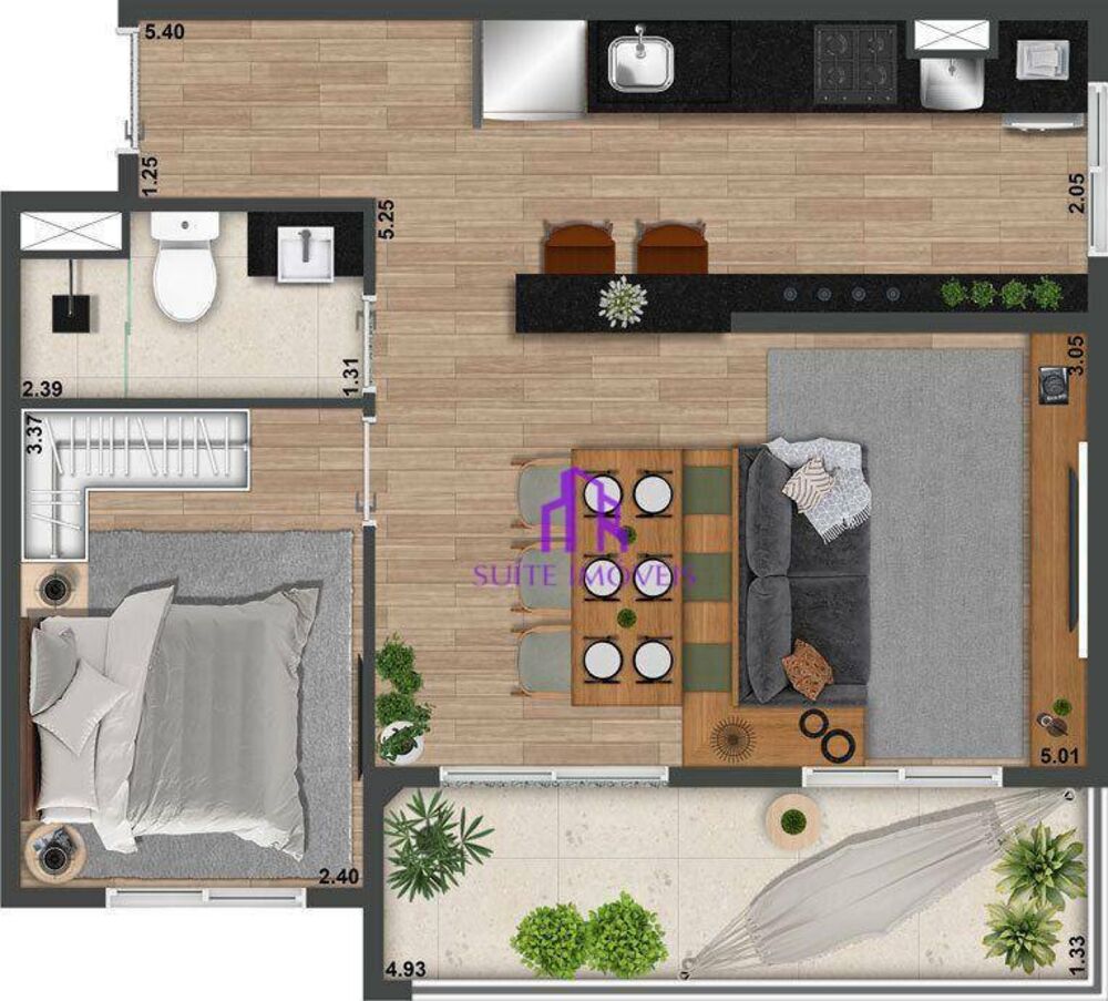 Apartamento, 1 quarto, 39 m² - Foto 4