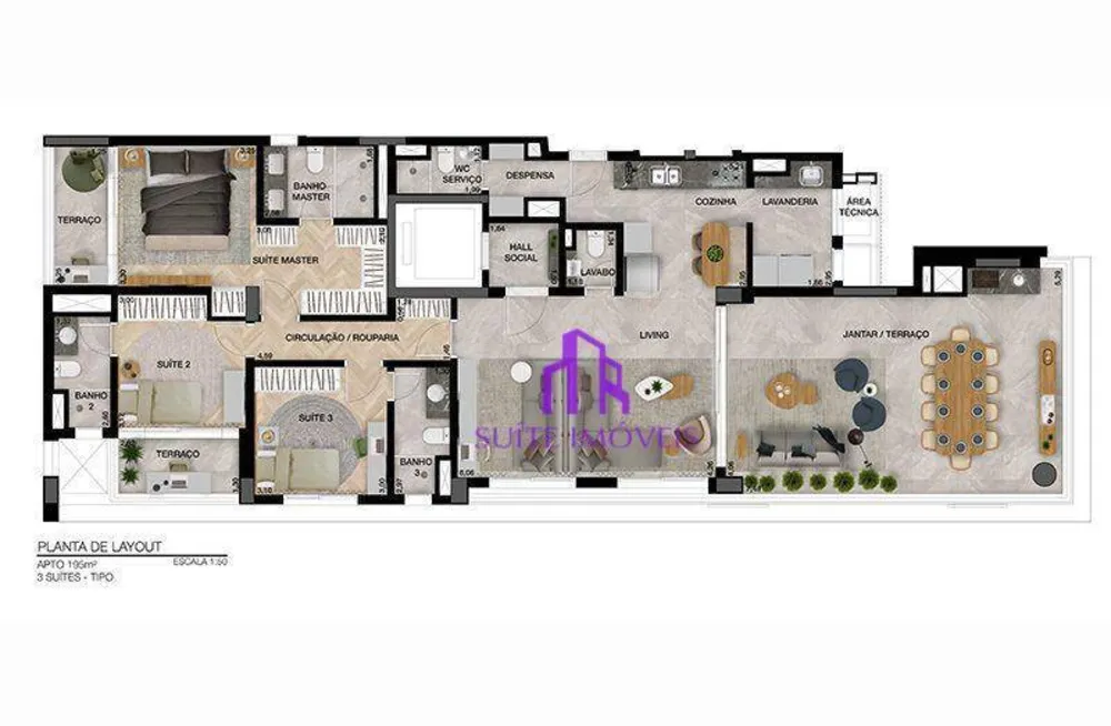 Apartamento, 4 quartos, 195 m² - Foto 2