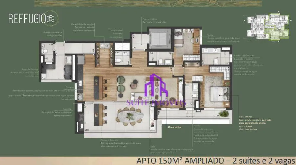 Apartamento, 3 quartos, 217 m² - Foto 2