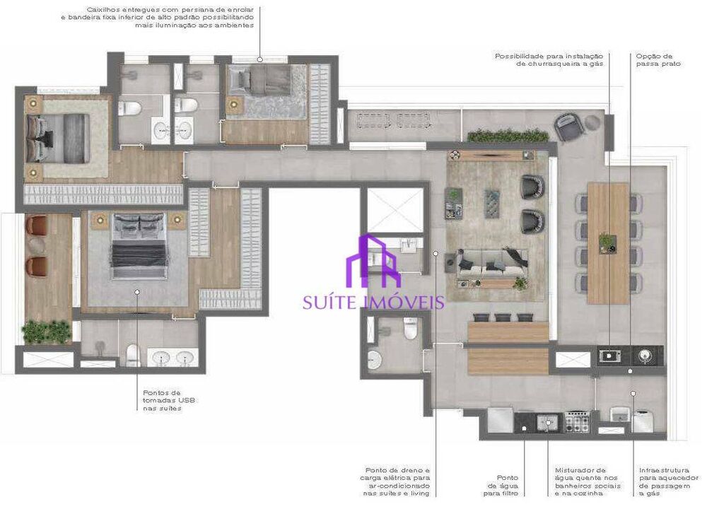 Apartamento, 3 quartos, 148 m² - Foto 2