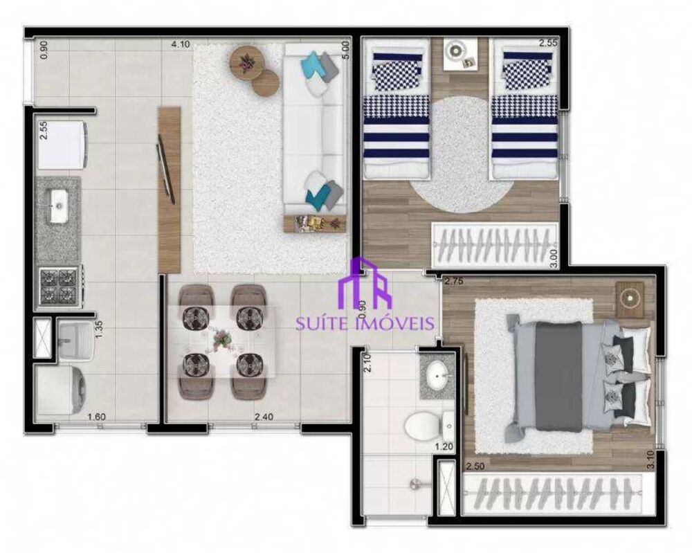 Apartamento, 2 quartos, 44 m² - Foto 8