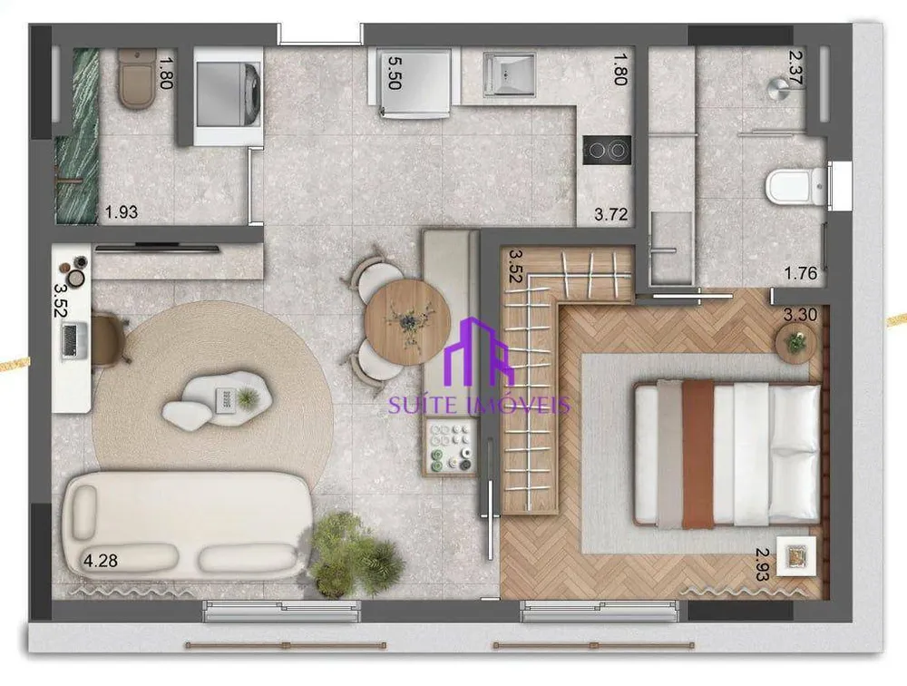 Kitnet-Studio, 23 m² - Foto 1
