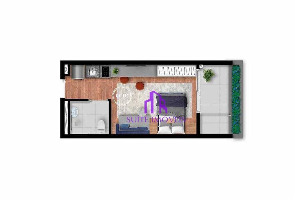 Kitnet-Studio, 34 m² - Foto 3