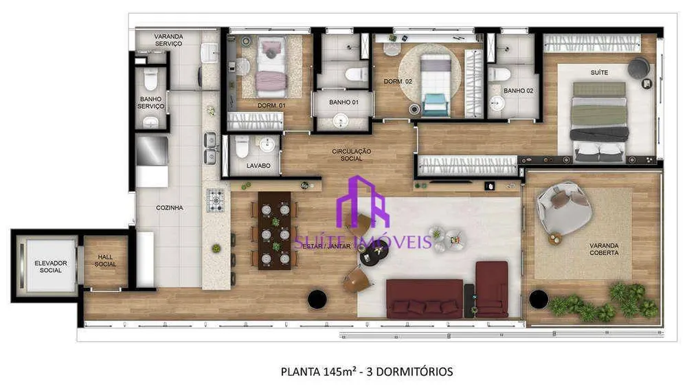 Apartamento, 3 quartos, 384 m² - Foto 1