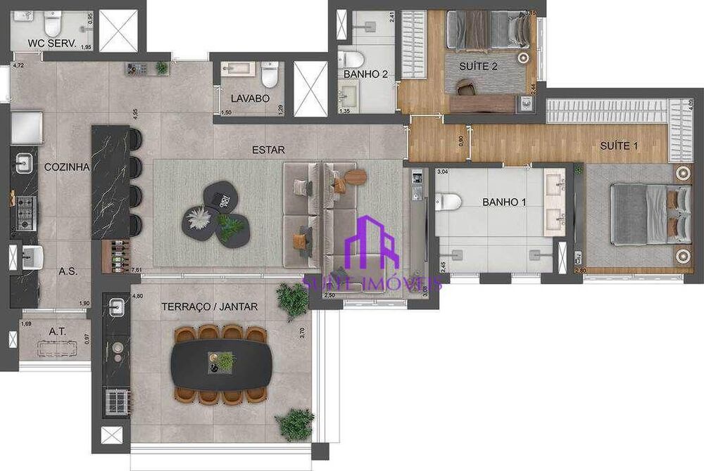 Apartamento, 4 quartos, 135 m² - Foto 8
