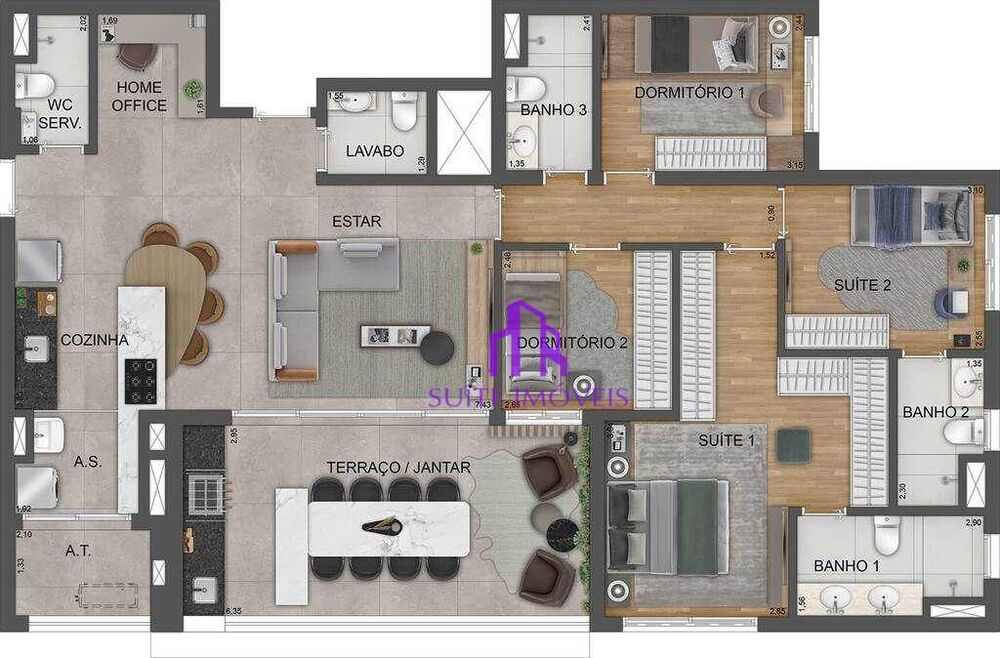 Apartamento, 4 quartos, 135 m² - Foto 7