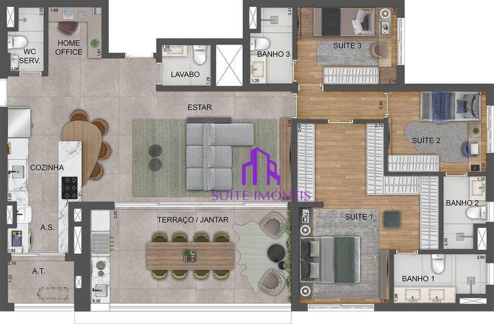 Apartamento, 4 quartos, 135 m² - Foto 9