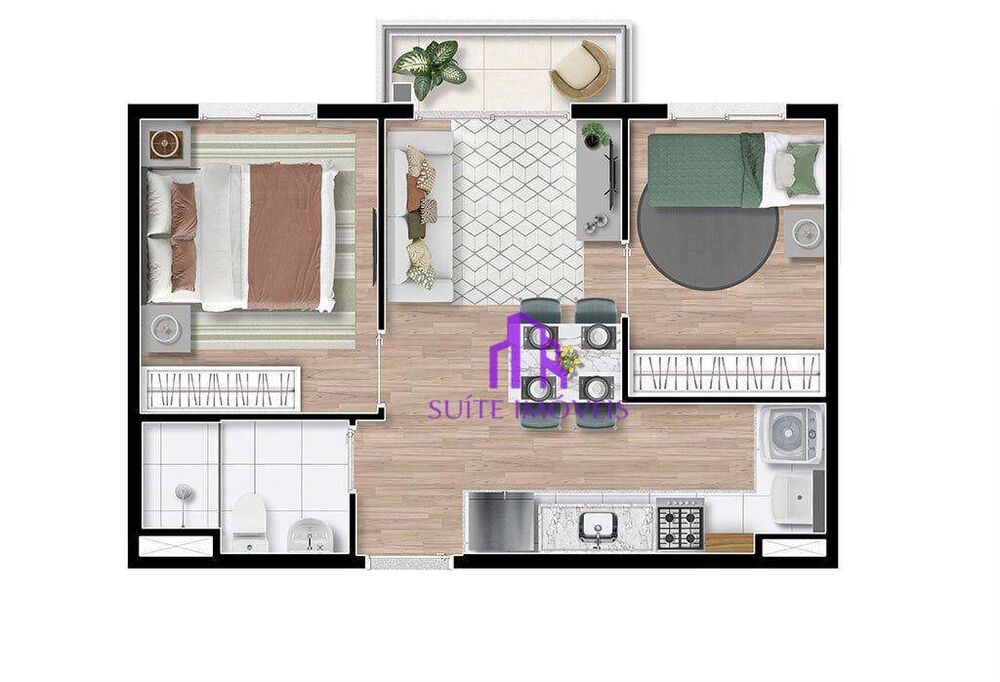 Apartamento, 1 quarto, 33 m² - Foto 2