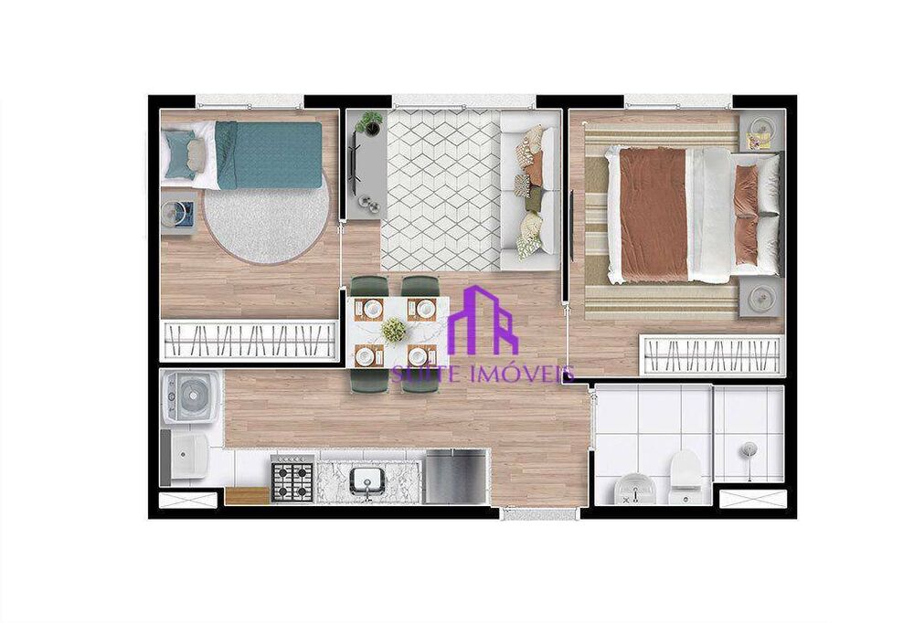 Apartamento, 1 quarto, 33 m² - Foto 1