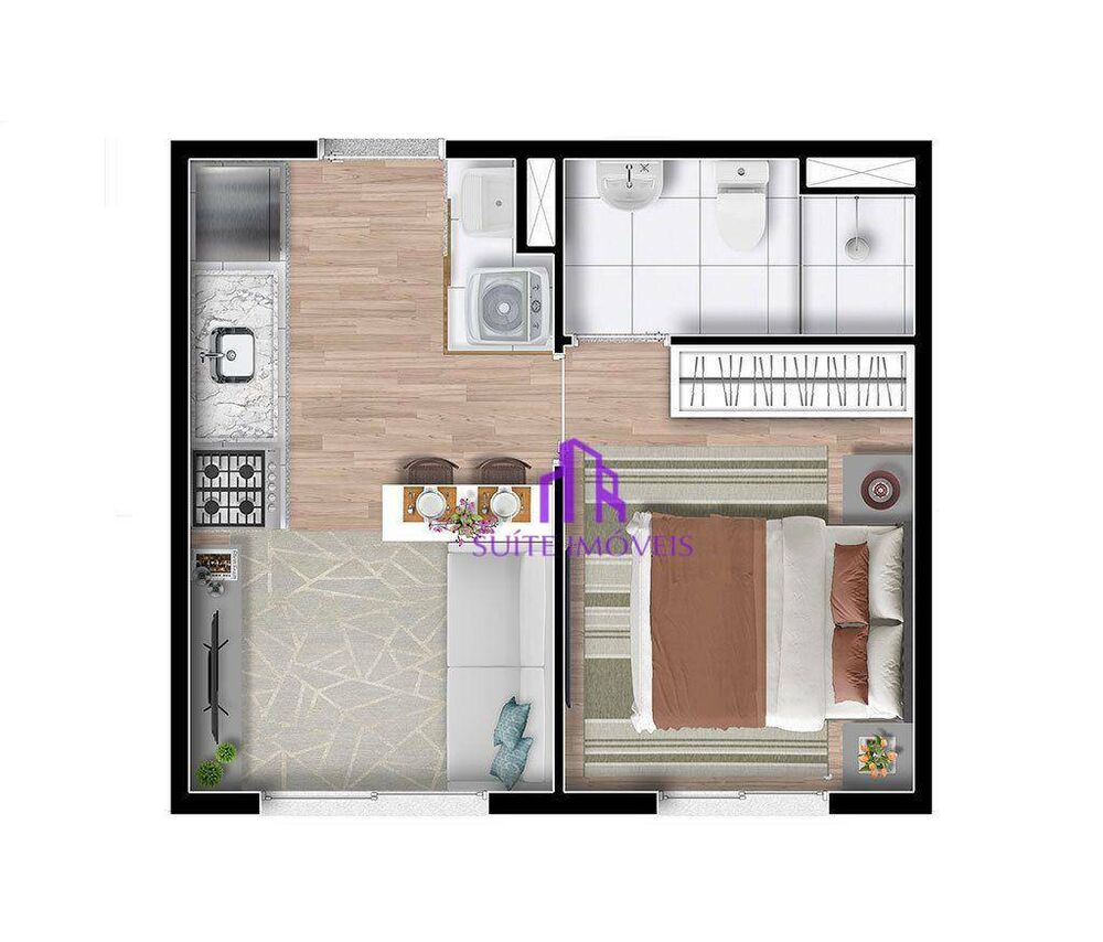 Apartamento, 1 quarto, 33 m² - Foto 3