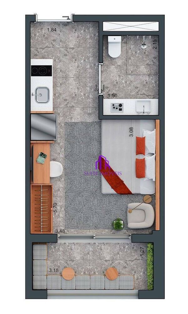 Kitnet-Studio, 35 m² - Foto 9