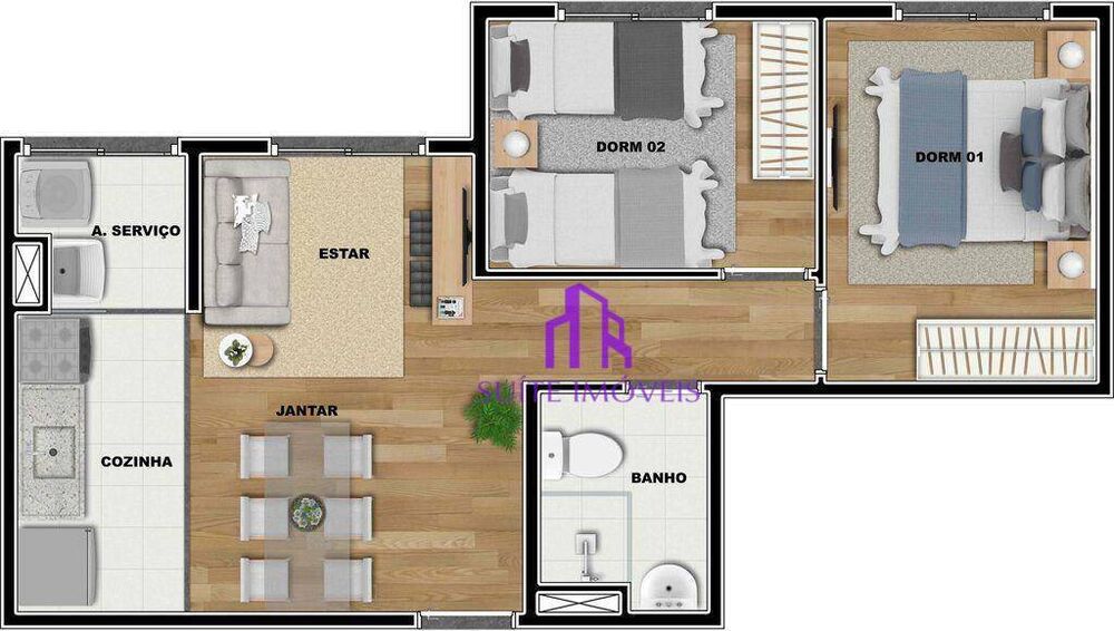 Apartamento, 2 quartos, 41 m² - Foto 1