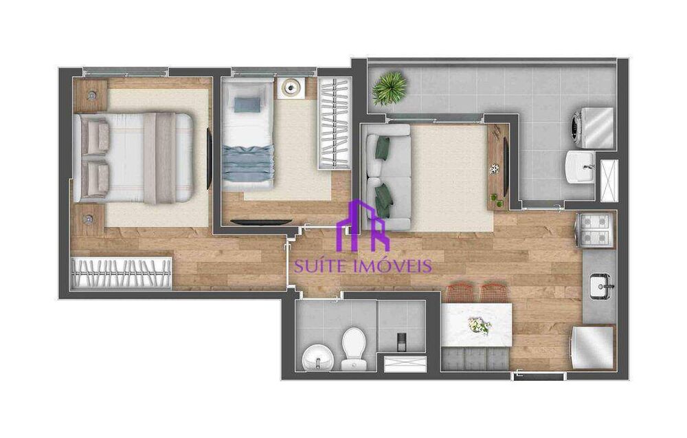 Apartamento, 2 quartos, 34 m² - Foto 3