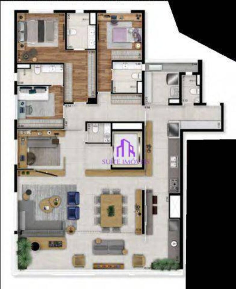 Apartamento, 3 quartos, 270 m² - Foto 1