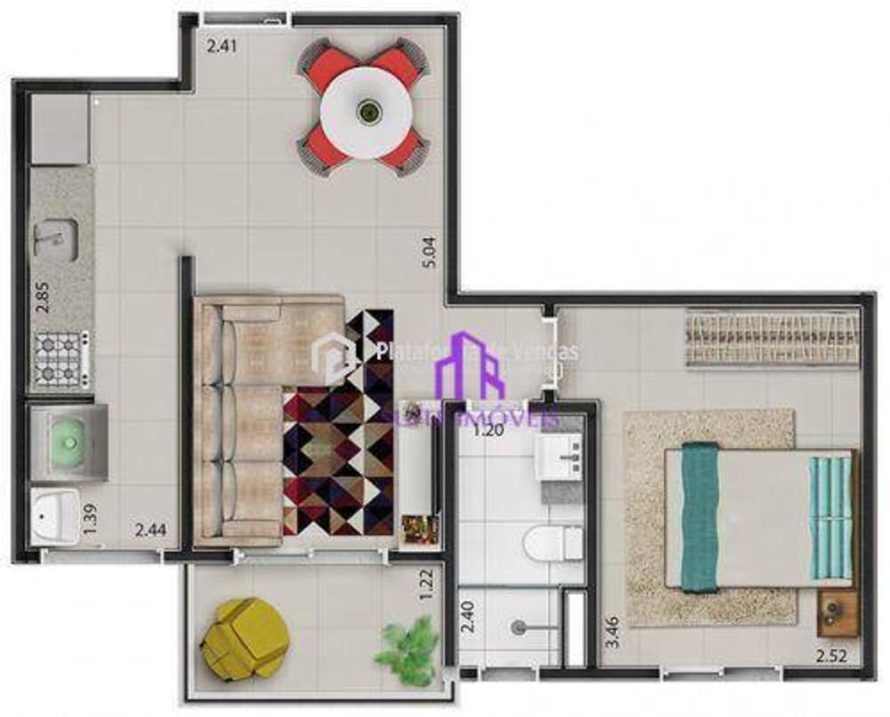 Apartamento, 1 quarto, 41 m² - Foto 7