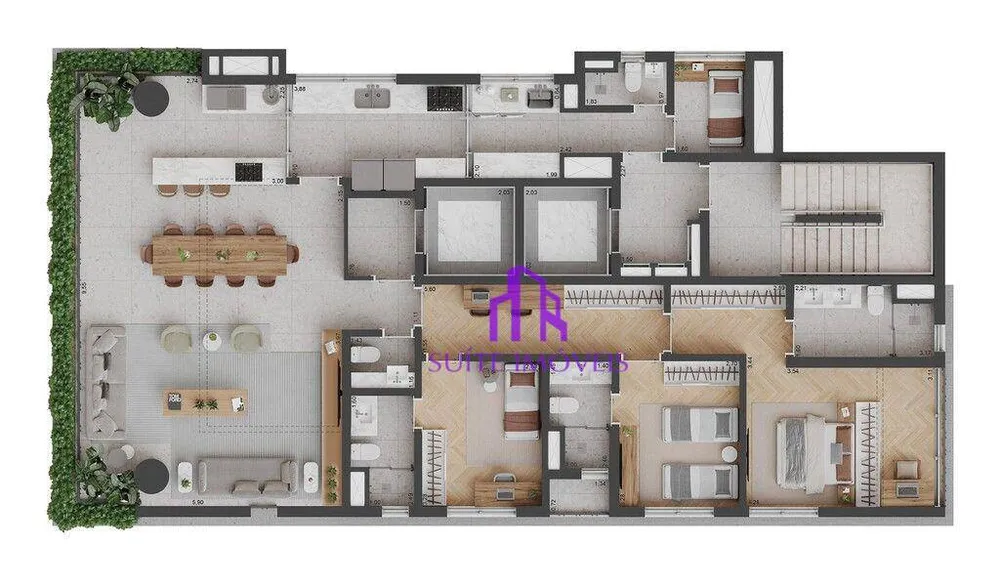 Apartamento, 3 quartos, 167 m² - Foto 2