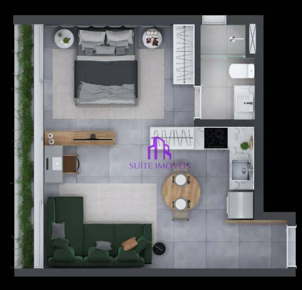 Kitnet-Studio, 53 m² - Foto 1