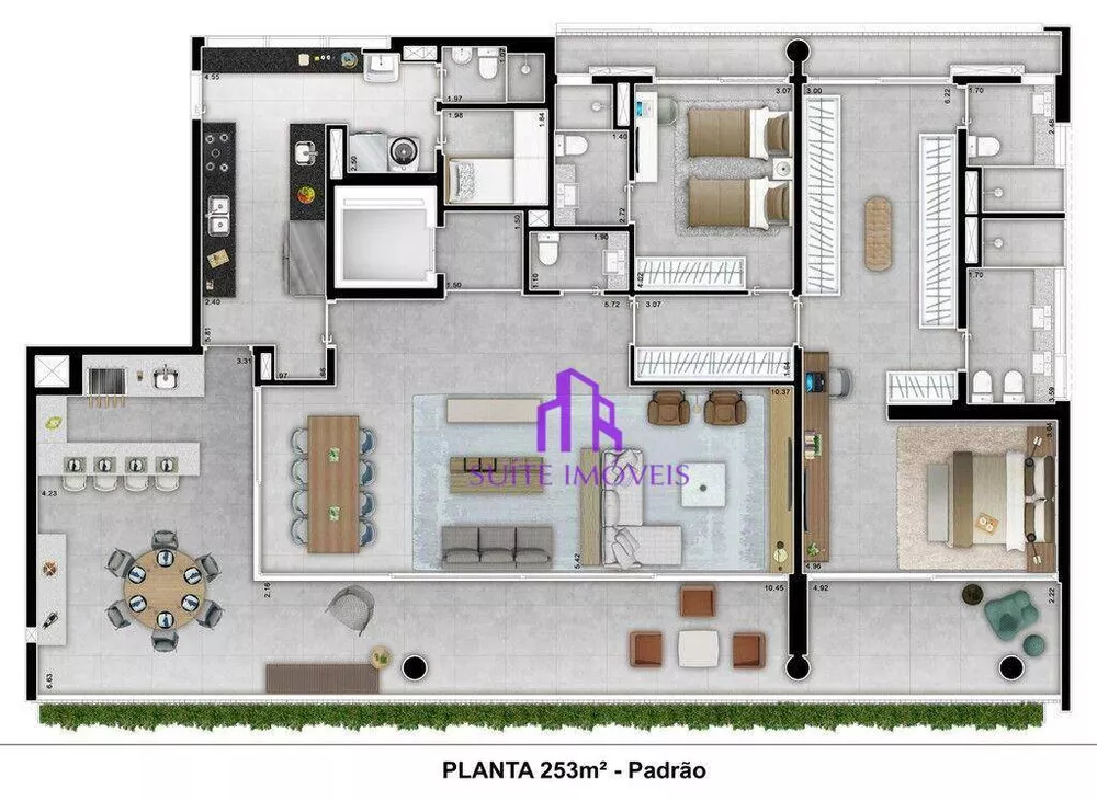 Apartamento, 3 quartos, 252 m² - Foto 1