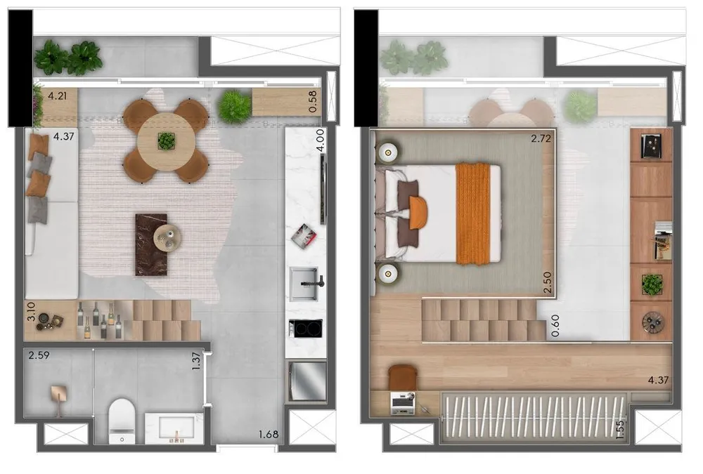 Apartamento, 1 quarto, 48 m² - Foto 2