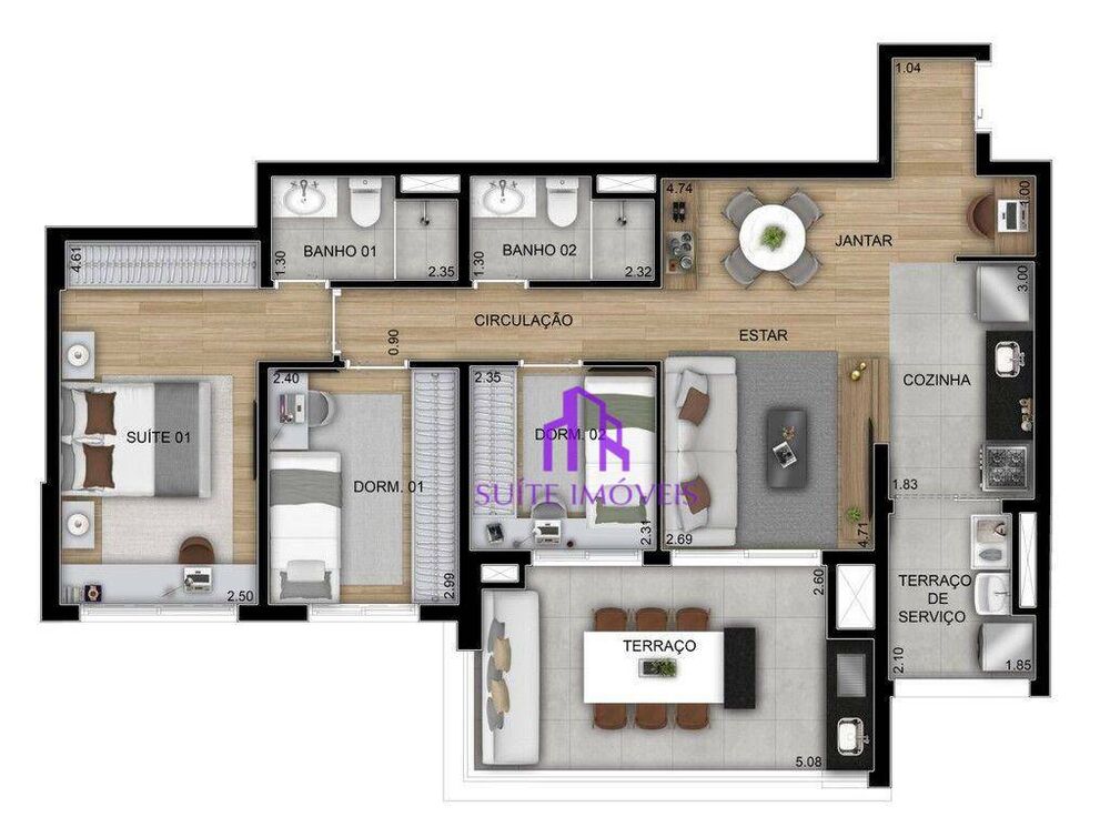 Apartamento, 2 quartos, 70 m² - Foto 11