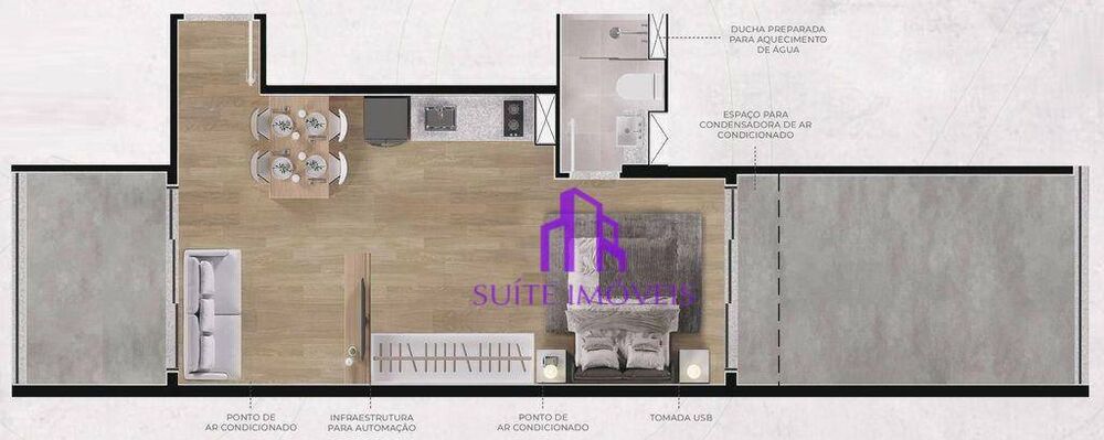 Kitnet-Studio, 37 m² - Foto 3