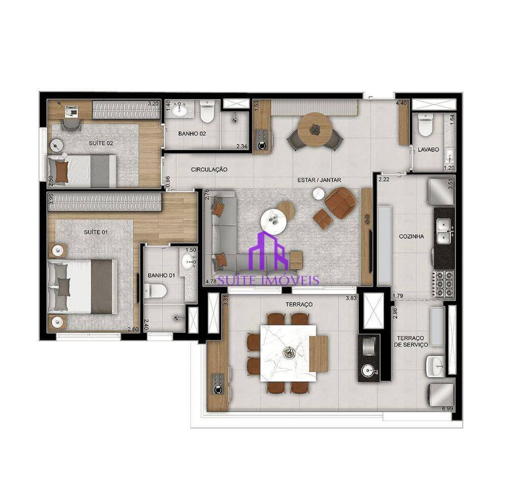 Apartamento, 2 quartos, 75 m² - Foto 7
