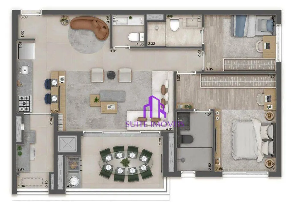 Apartamento, 3 quartos, 112 m² - Foto 1