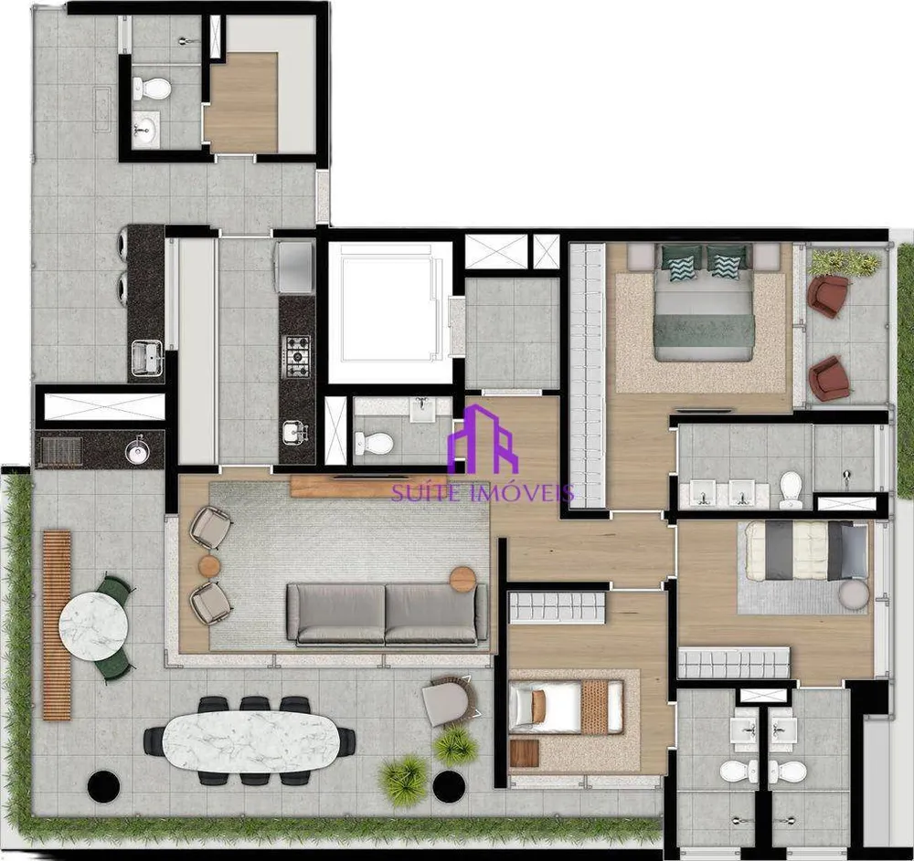 Apartamento, 4 quartos, 194 m² - Foto 2
