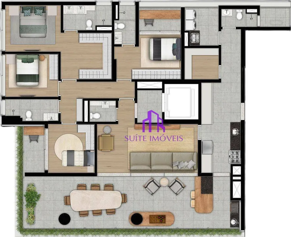 Apartamento, 4 quartos, 194 m² - Foto 4