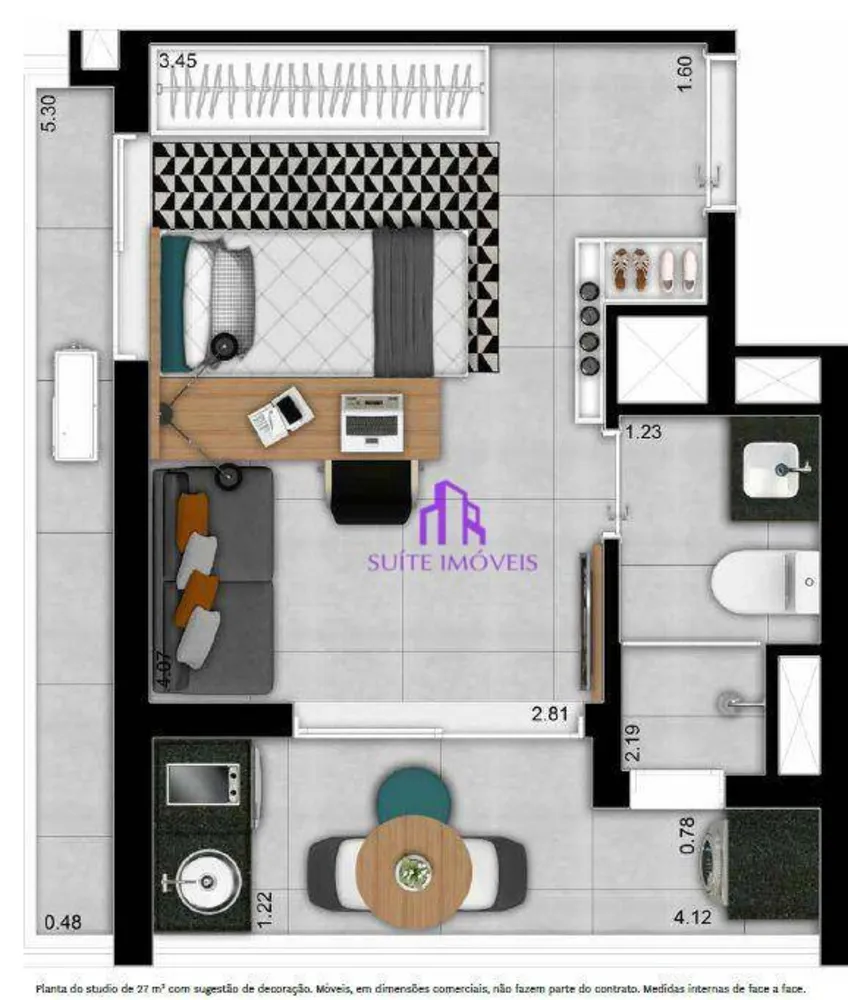 Kitnet-Studio, 17 m² - Foto 7
