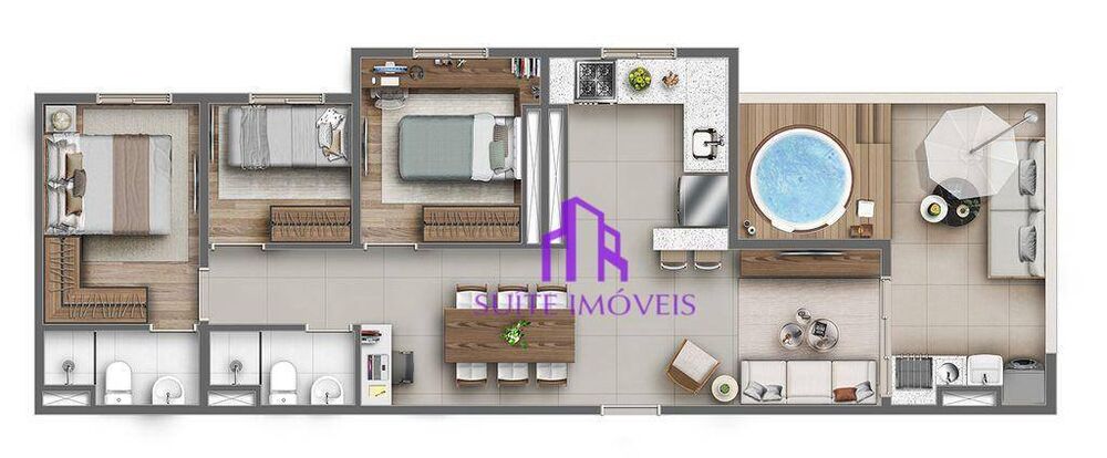 Cobertura, 3 quartos, 70 m² - Foto 2