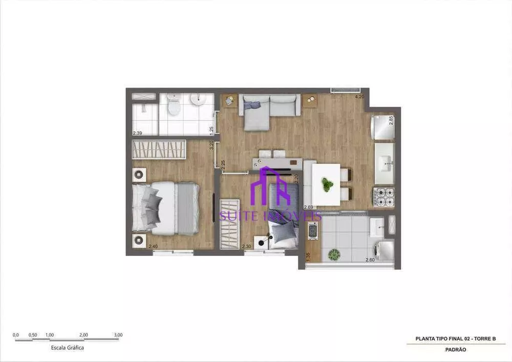 Apartamento à venda com 2 quartos, 37m² - Foto 5