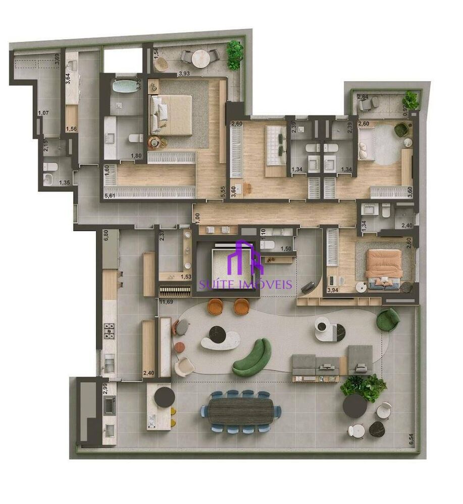 Apartamento, 4 quartos, 302 m² - Foto 4