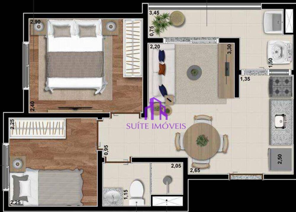 Apartamento, 1 quarto, 25 m² - Foto 1
