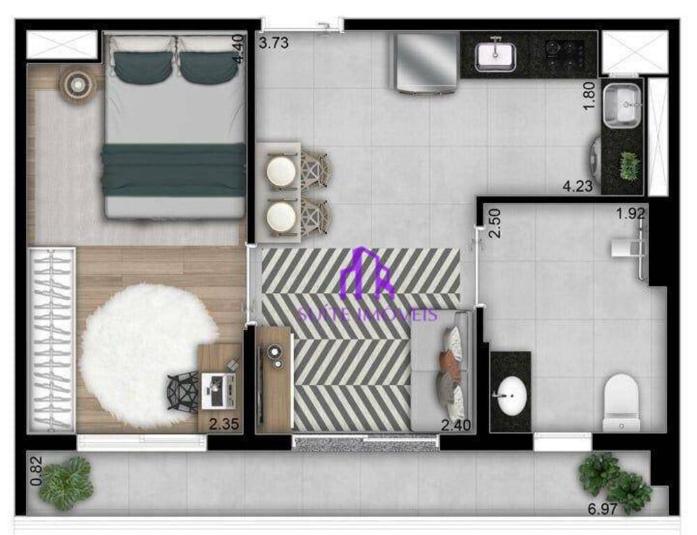 Apartamento, 1 quarto, 79 m² - Foto 2