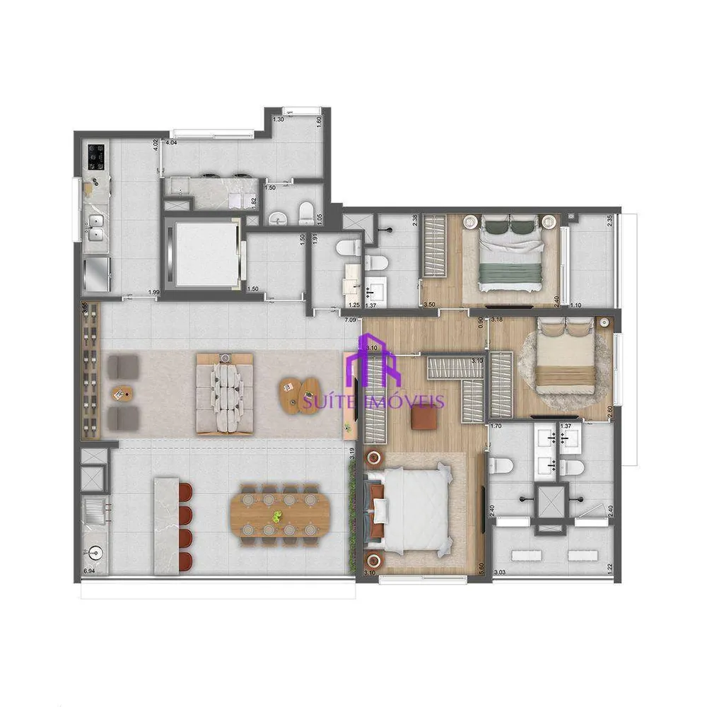 Apartamento, 3 quartos, 83 m² - Foto 3
