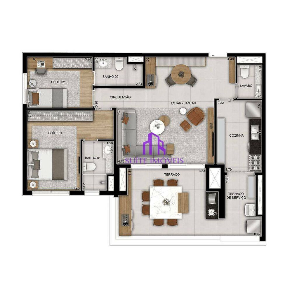 Apartamento, 3 quartos, 90 m² - Foto 7