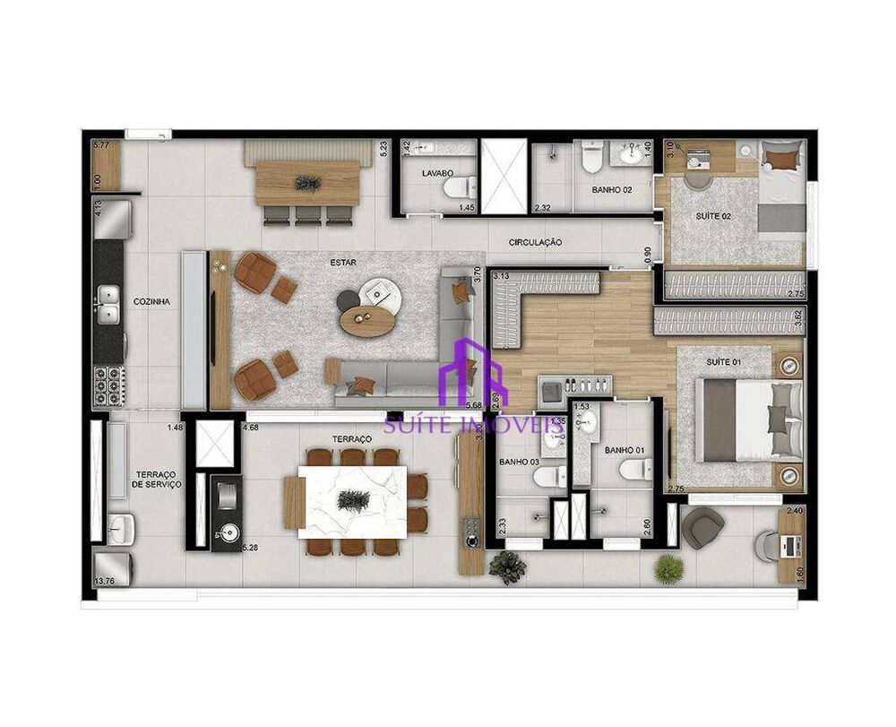 Apartamento, 3 quartos, 90 m² - Foto 2