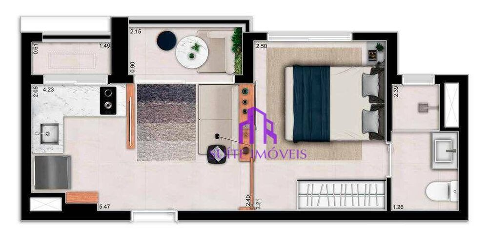 Apartamento, 1 quarto, 29 m² - Foto 2