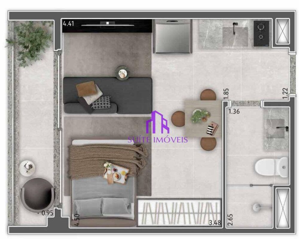Apartamento, 1 quarto, 39 m² - Foto 1