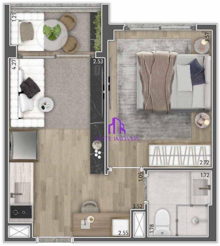 Apartamento, 1 quarto, 39 m² - Foto 5