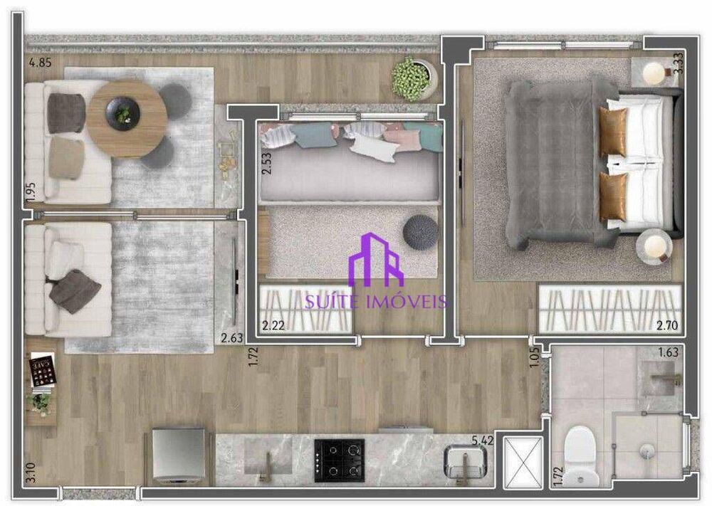 Apartamento, 1 quarto, 39 m² - Foto 4